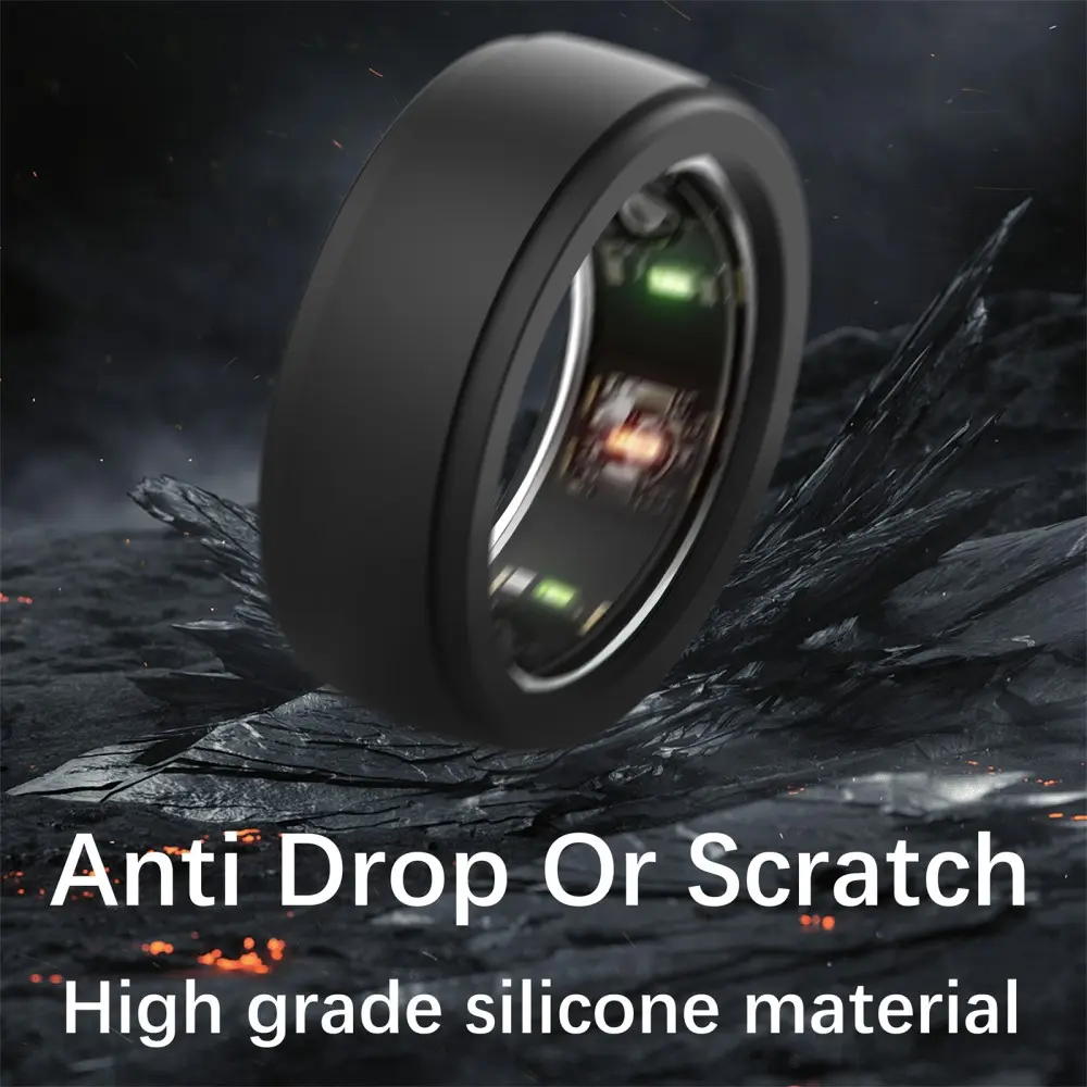 Silikonskal Samsung Galaxy Ring storlek 10-13 svart
