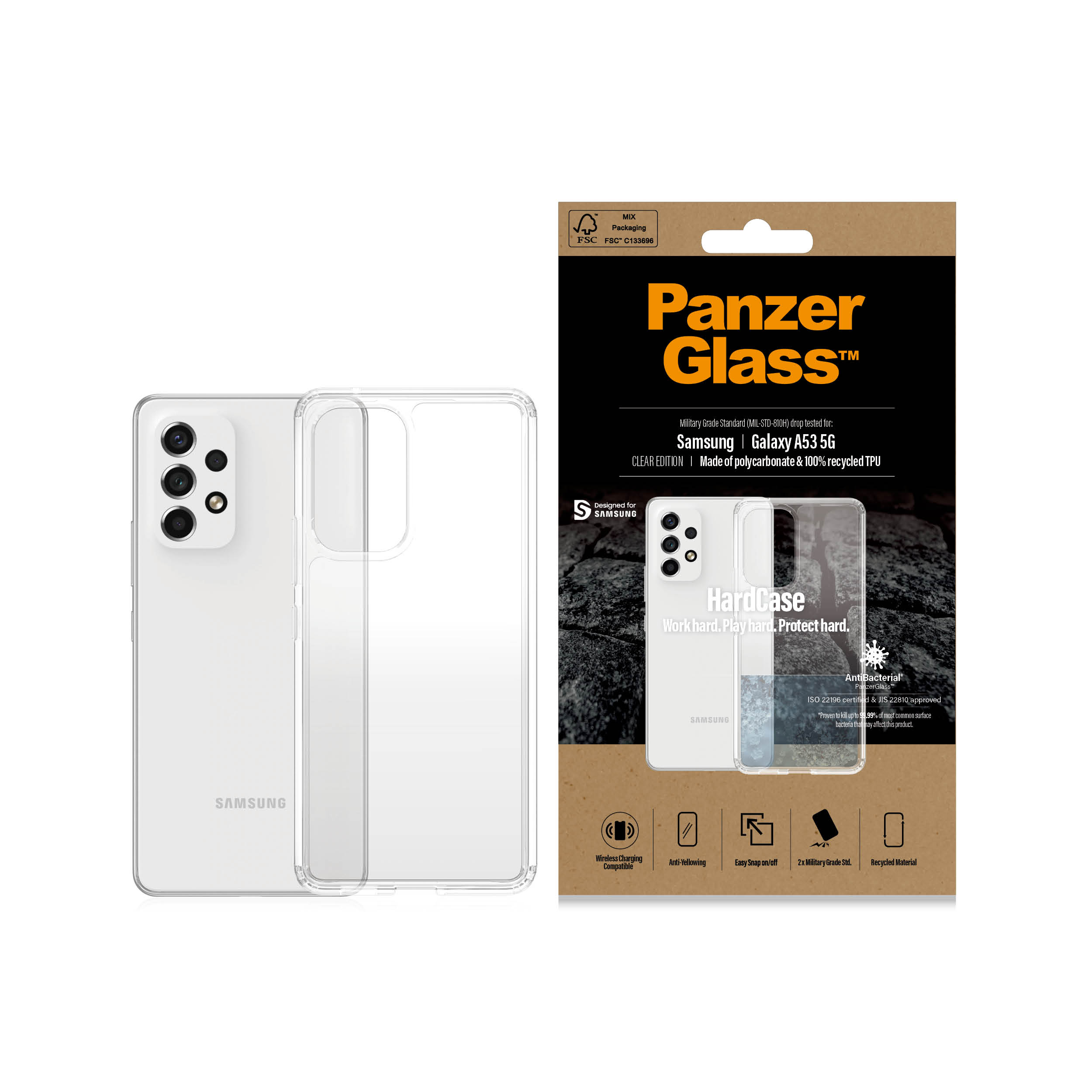 PanzerGlass Samsung Galaxy A53 Hardcase Transparent - Mobildeksel