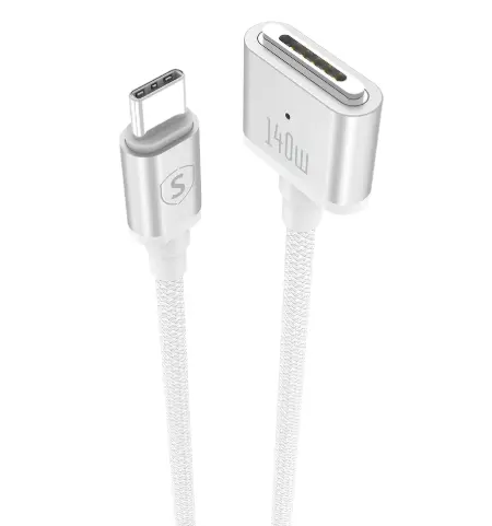 USB-C till MagSafe 3 T-typ kabel 140W 2m Vit