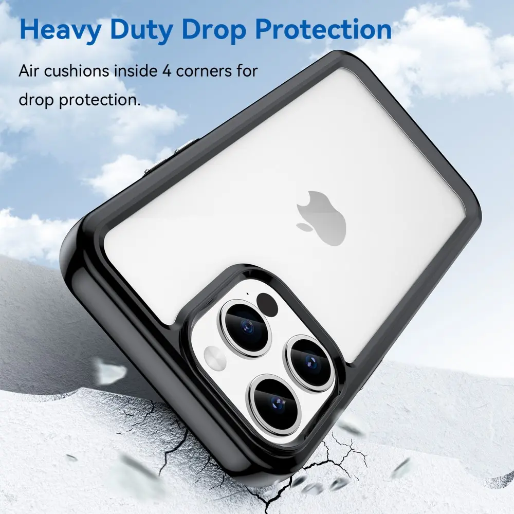 Hybridskal iPhone 15 Pro Max Svart