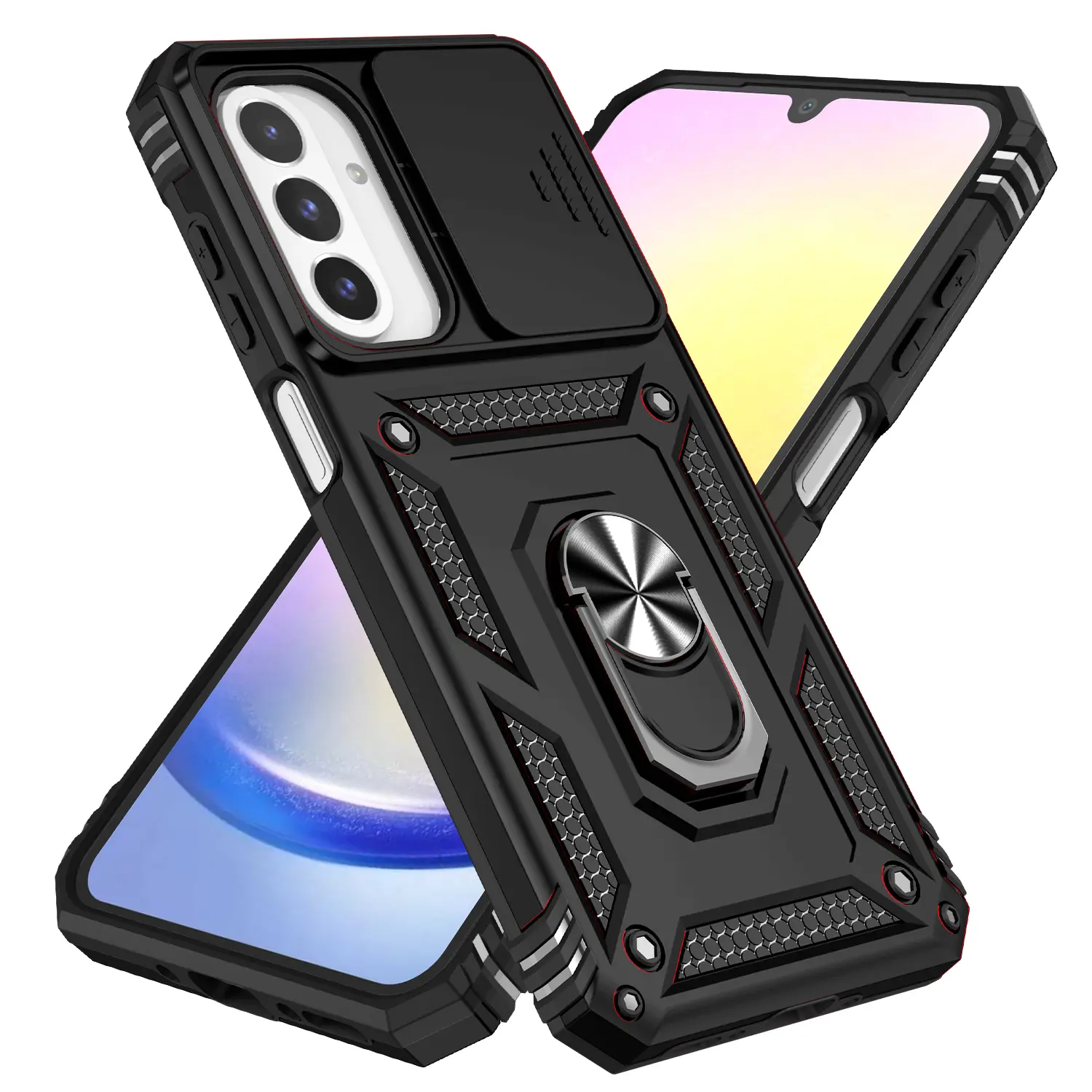 Hybridskal Ring + Kameraskydd Samsung Galaxy A17 Svart