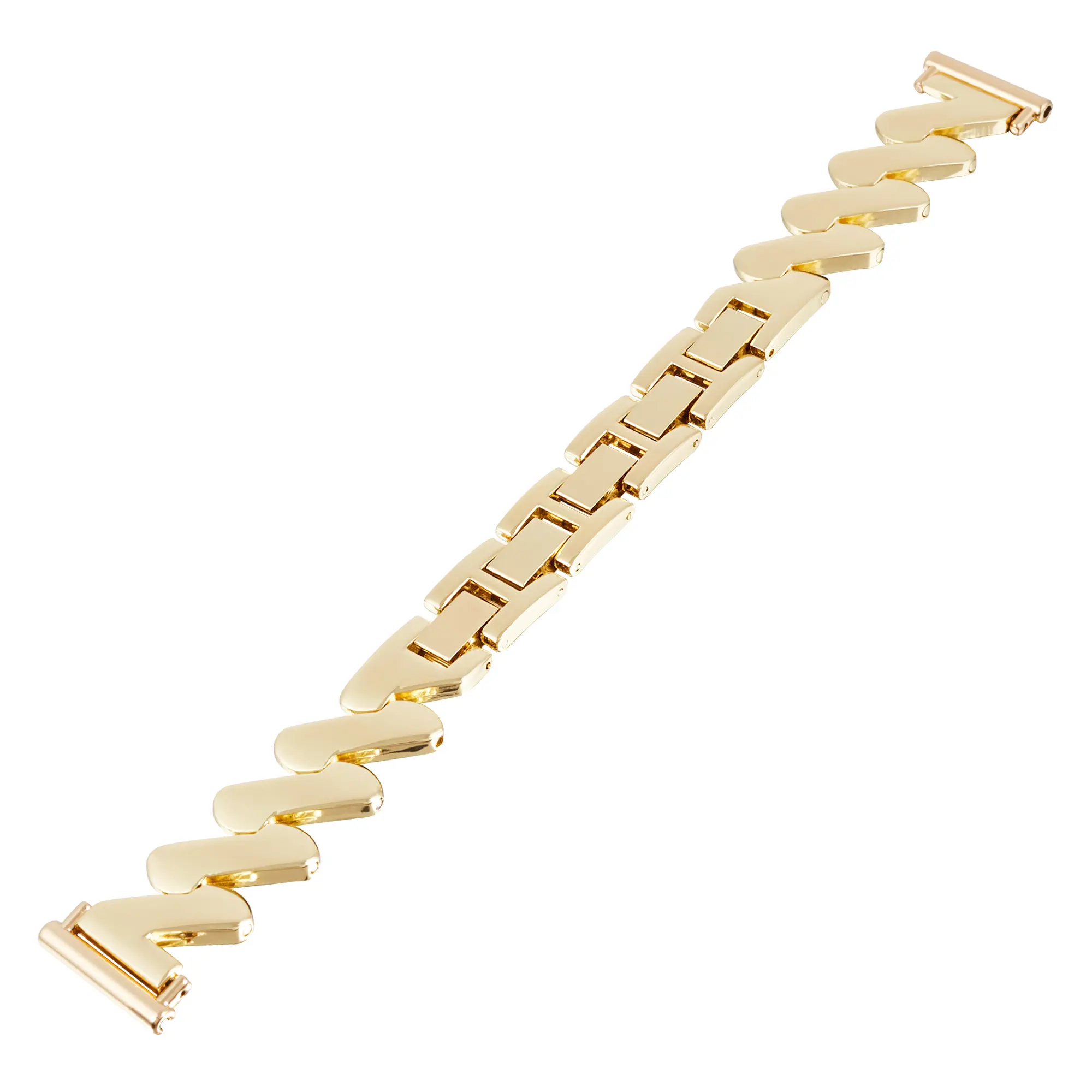 Vågigt Metallarmband Garmin Vivoactive 4s guld