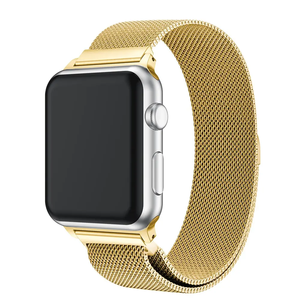 Armbånd Milanese Loop Apple Watch Series 1-3 38mm Guld