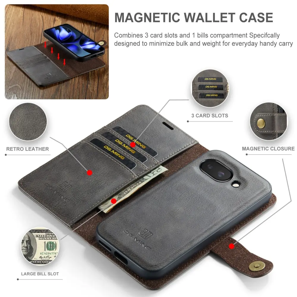 Magnet Wallet Google Pixel 9a Brown