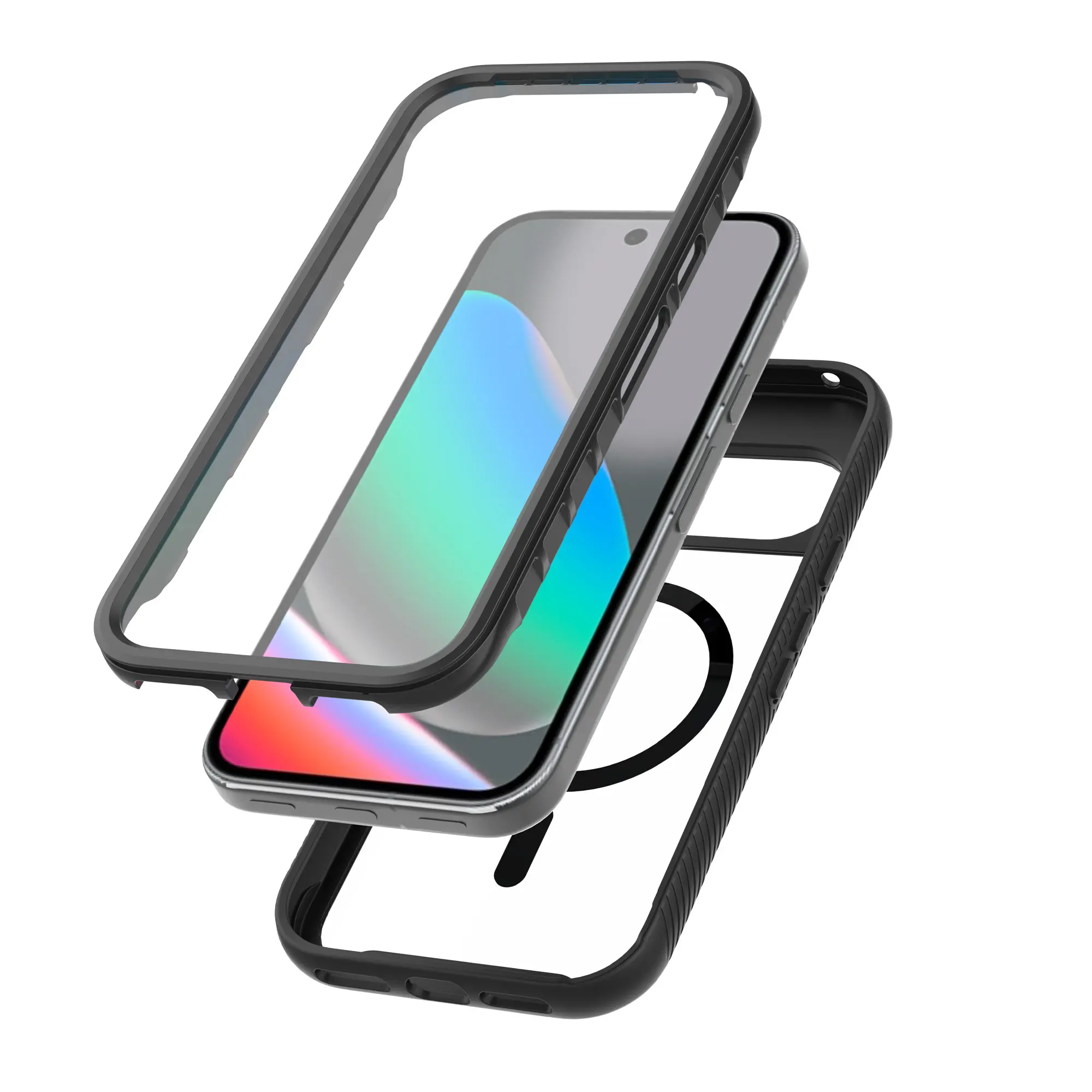 Full Protection Magnetic Case Google Pixel 10 Pro Svart/transparent