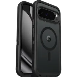 Google Pixel 10 Pro XL Defender Pro XT-suojakuori PixelSnapilla, Musta/läpinäkyvä