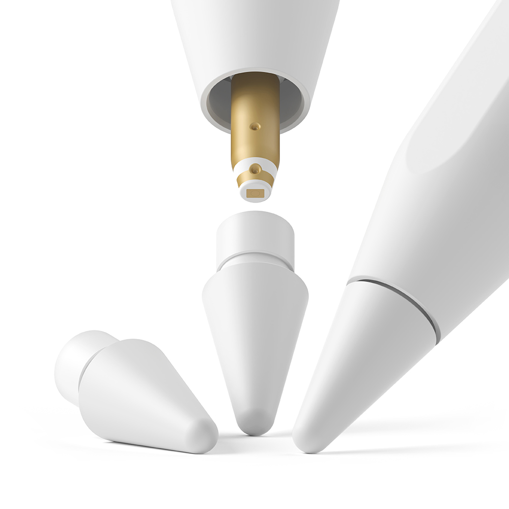 Ringke Apple Pencil Spiss Tip HB (3-pakning), Hvit
