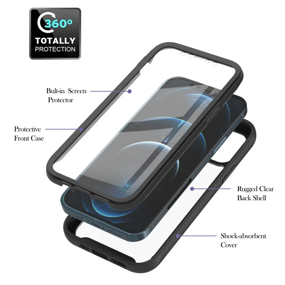 Full Protection Case iPhone 12 Pro Max Svart