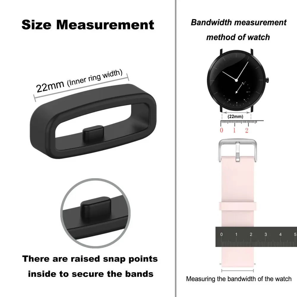 Armbandsögla silikon Universal 22mm svart