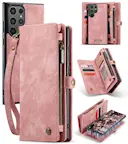 Multi-slot Mobiltaske Samsung Galaxy S25 Ultra Lyserød