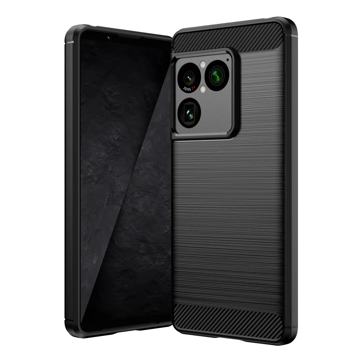 Sony Xperia 1 VIII Cover TPU Brushed Sort