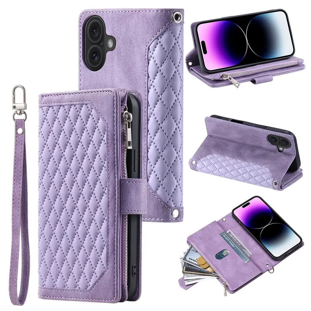 Pung Taske iPhone 17 Quilted Lilla