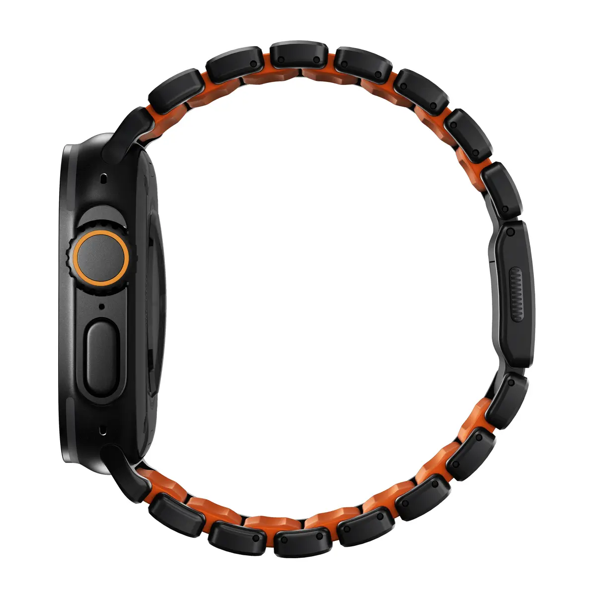 Stratos Band Apple Watch Ultra 49mm 3rd Gen Black Titanium - Ultra Orange