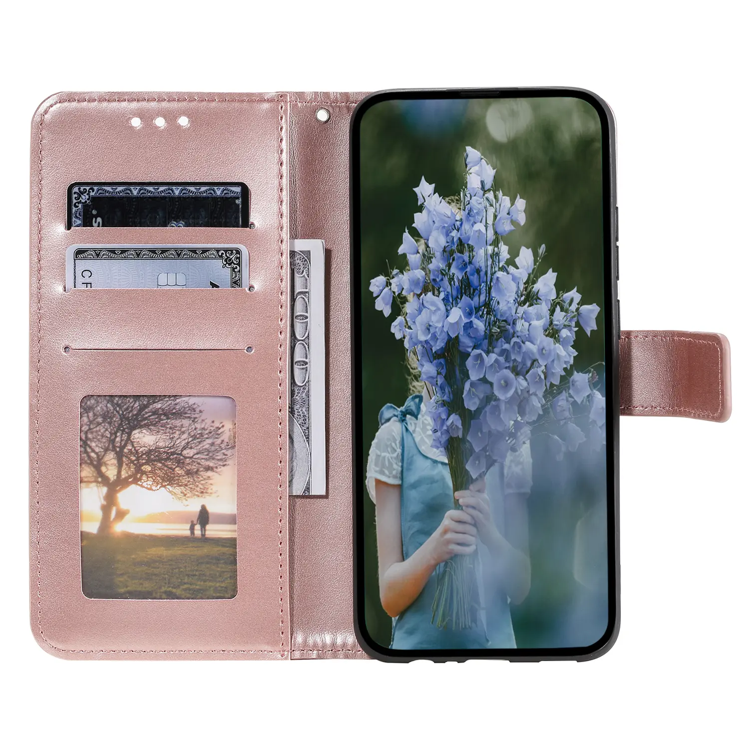 Läderfodral Mandala Samsung Galaxy A17 Roséguld