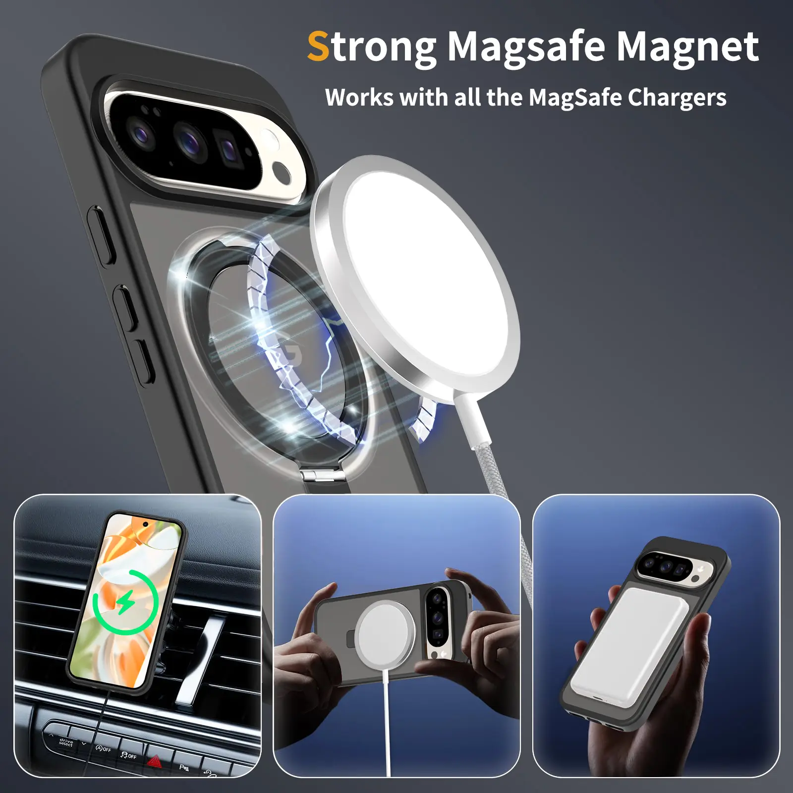 Hybridskal Magnetic Ring Google Pixel 10 Pro Svart