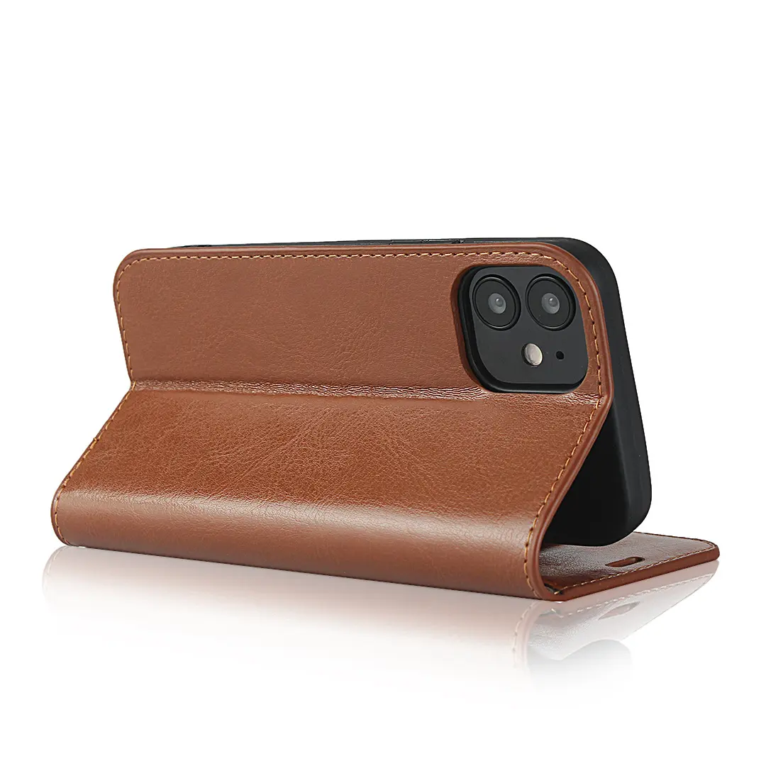 Mobilfodral Äkta Läder iPhone 11 Brun