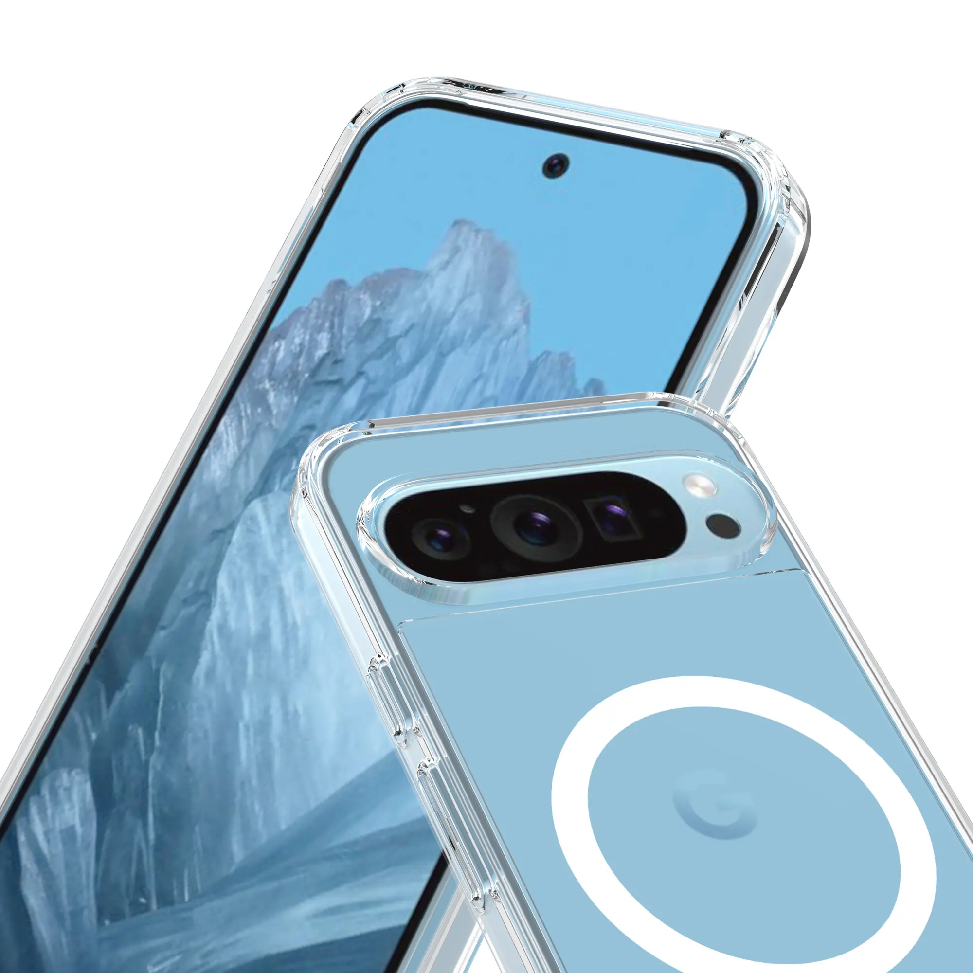 Hybridskal MagSafe Google Pixel 9 Pro Genomskinlig