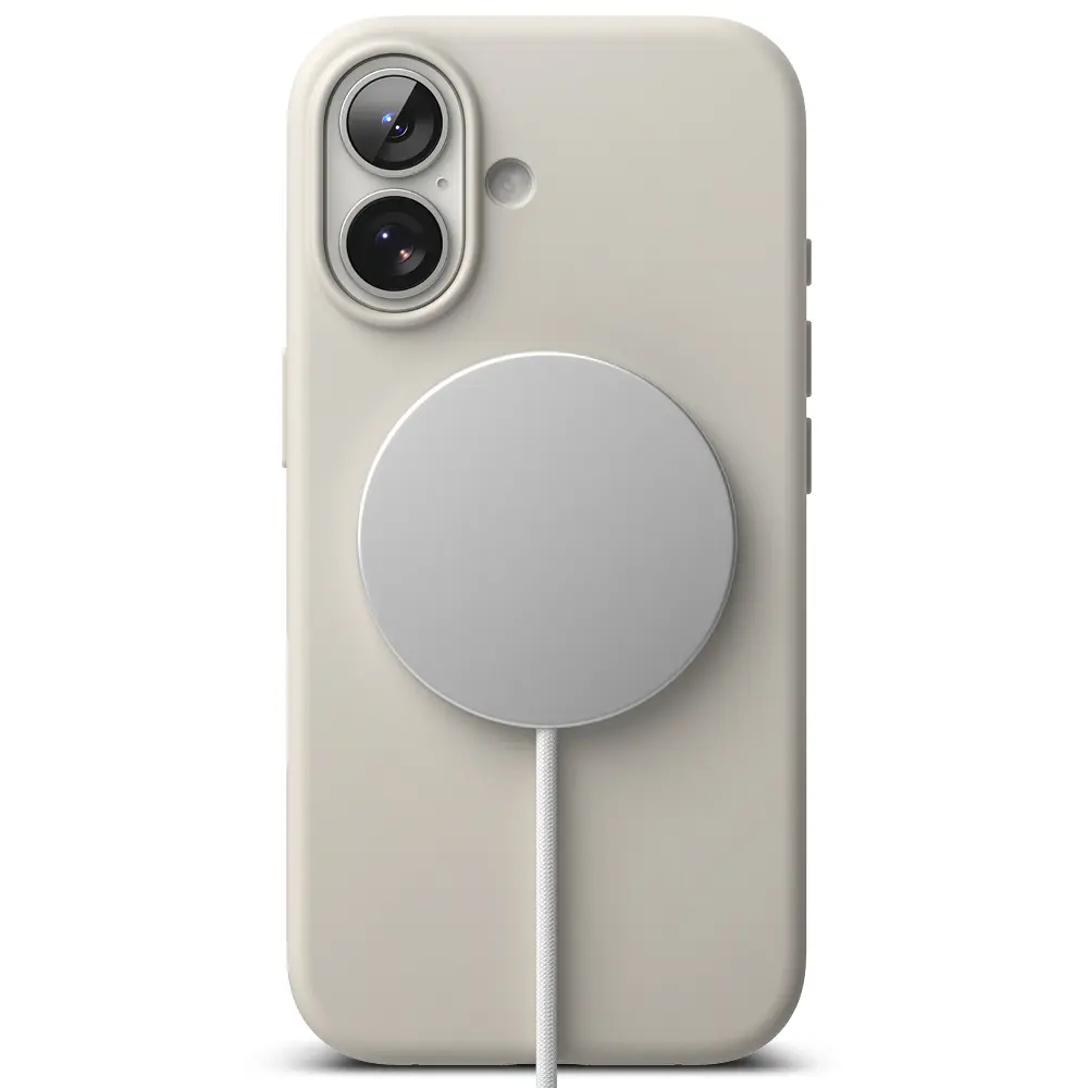 Silicone Magnetic Case iPhone 17 Stone