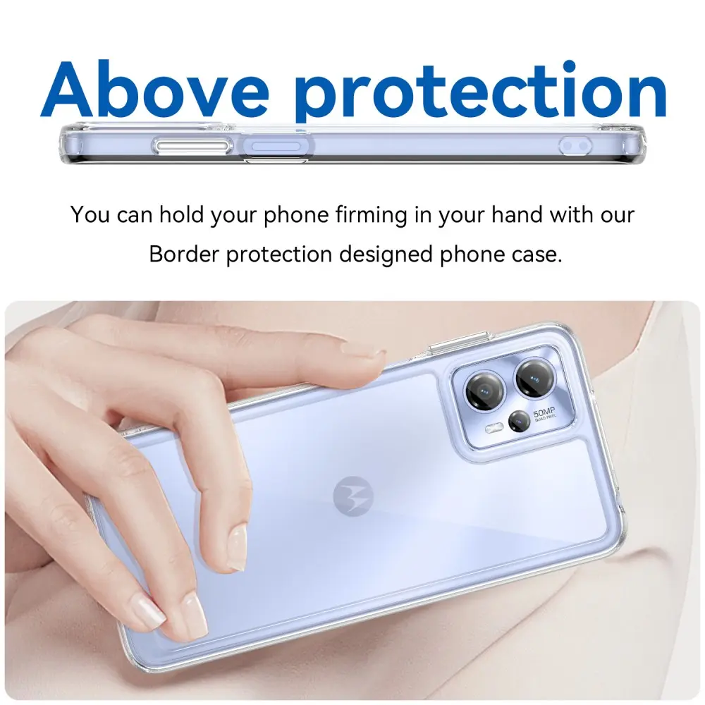 Hybridskal Motorola Moto G23/Moto G13 Genomskinlig