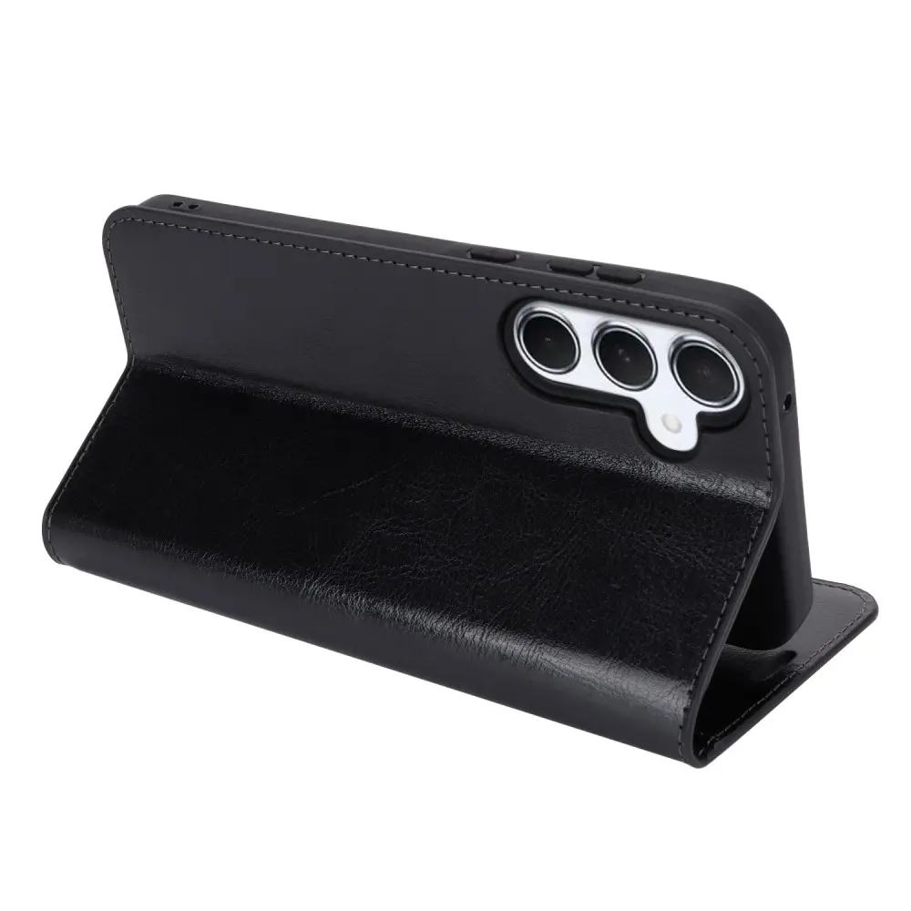 Mobilfodral Äkta Läder Samsung Galaxy A55 Svart