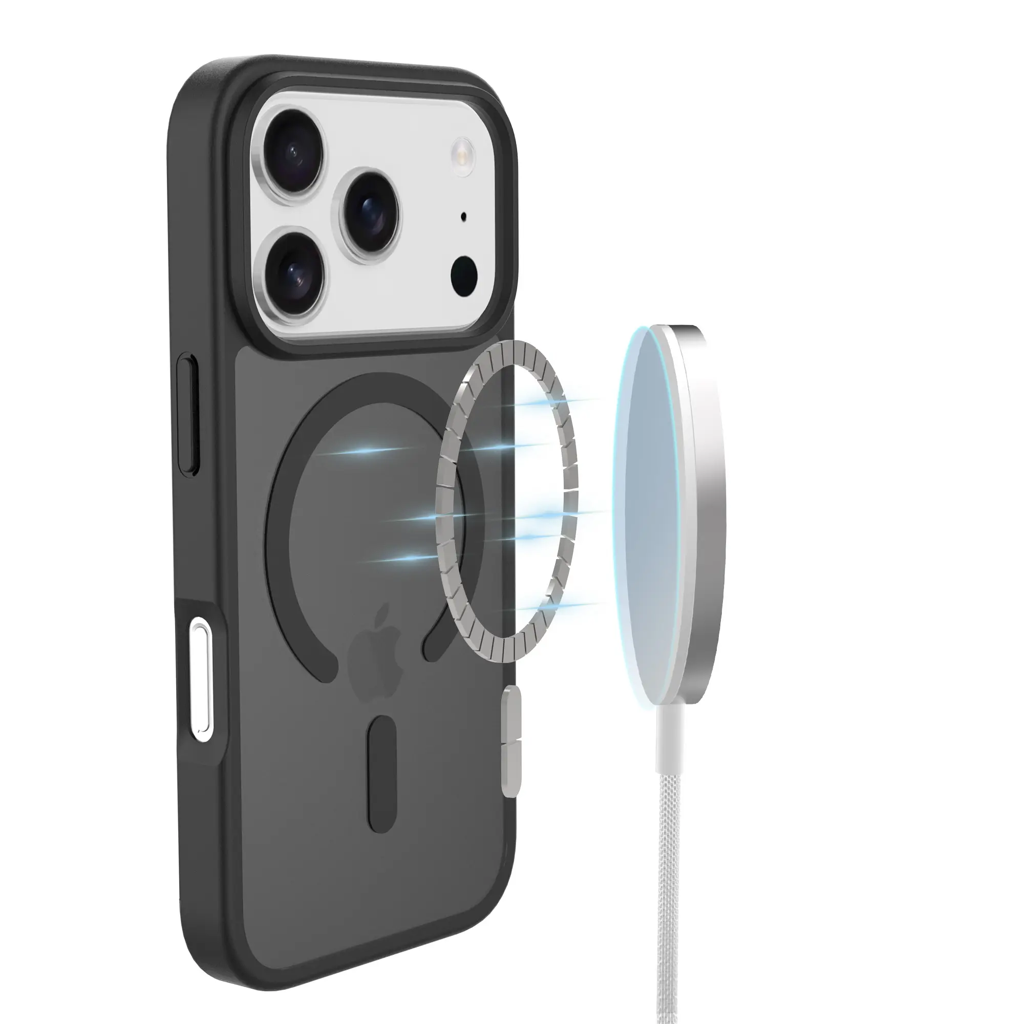 Magnetic Hybrid Skal iPhone 17 Pro Frosted Black