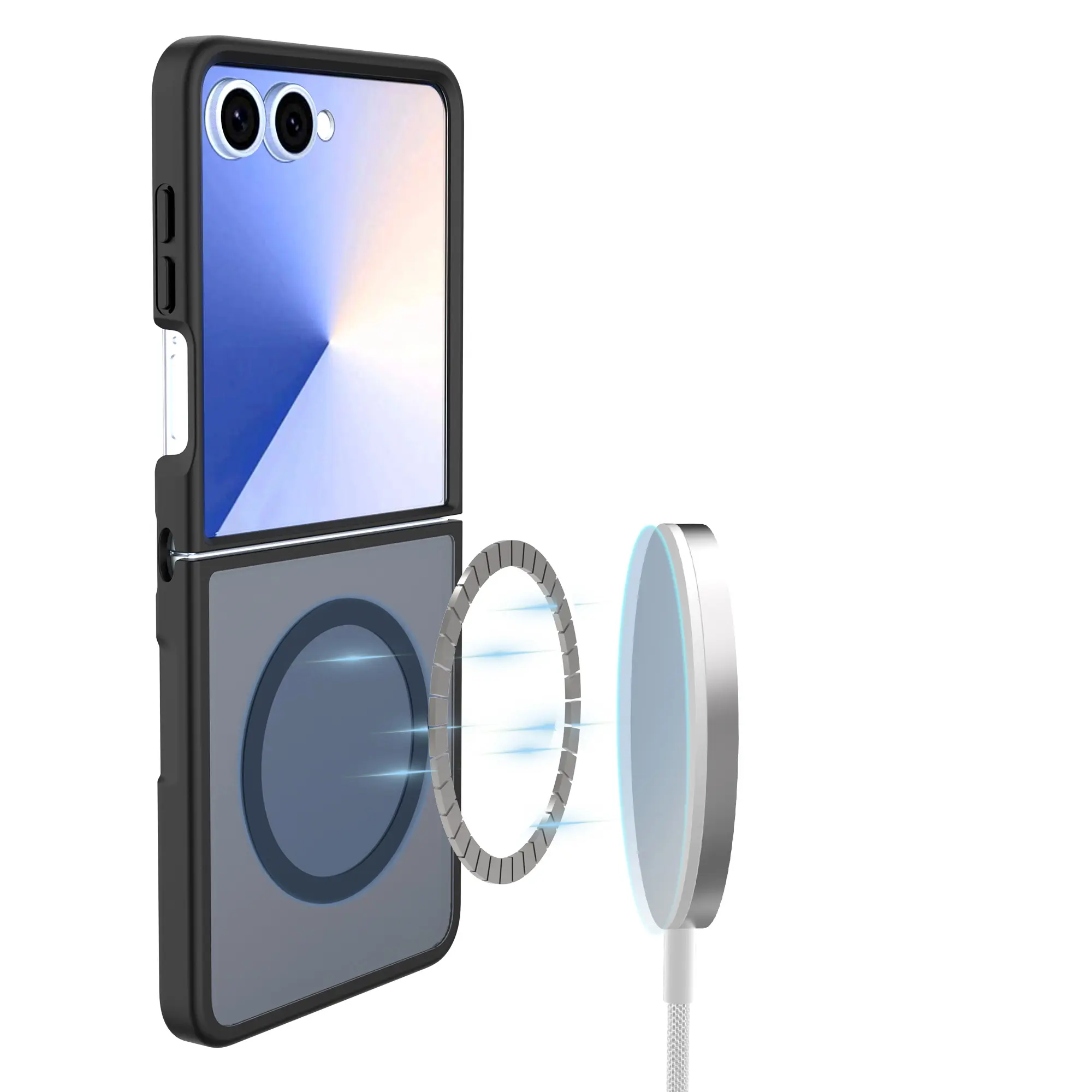 Magnetic Hybrid Skal Samsung Galaxy Z Flip 7 Frosted Black