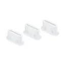 3-pack Dust Plug Silikone USB-C Hvid