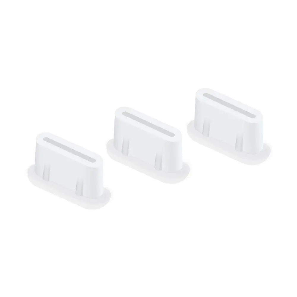 3-pack Dust Plug Silikone USB-C Hvid
