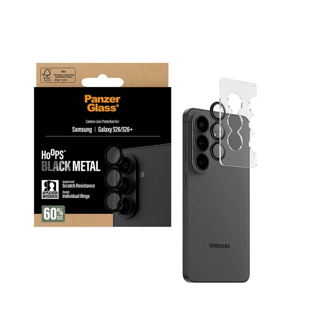 Samsung Galaxy S26 Hoops Camera Lens Protector Svart