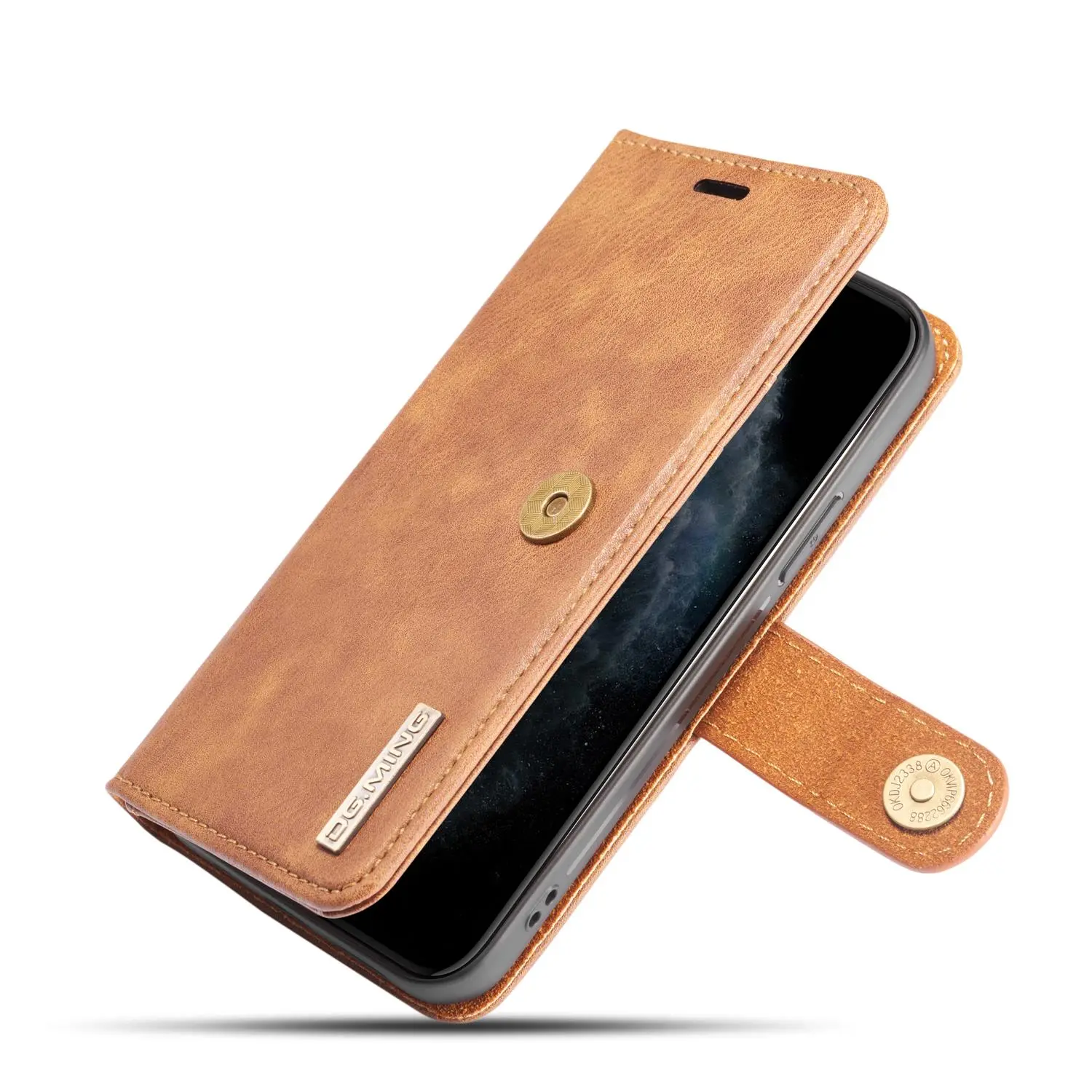 Magnet Wallet iPhone 12/iPhone 12 Pro Cognac