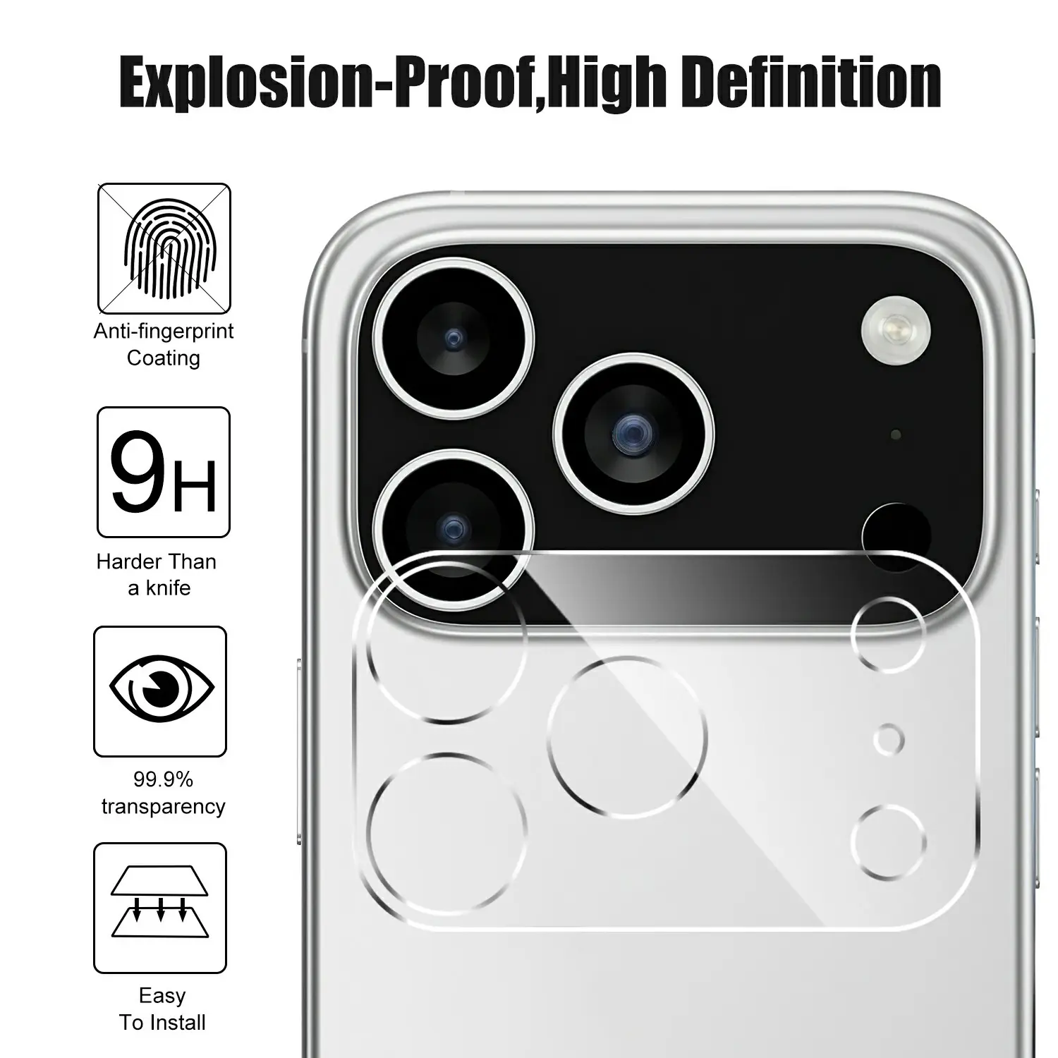 Härdat Glas Linsskydd iPhone 18 Pro Max