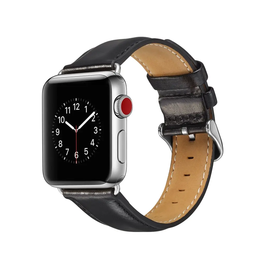 Premium Leather Armband Apple Watch SE 44mm Black