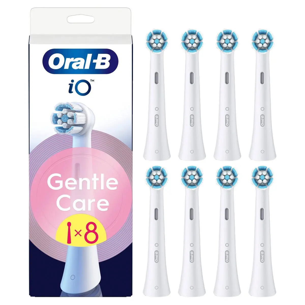 iO Gentle Care børstehoveder 8-pak, Hvid