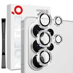 Linsebeskytter Rhinestone Hærdet Glas Samsung Galaxy S26 Ultra Sølv