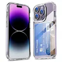 Hybridcover Kortholder iPhone 14 Pro Max Gennemsigtig