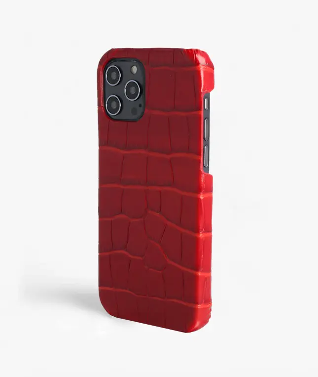 Skal iPhone 12 Pro Max Croco Röd