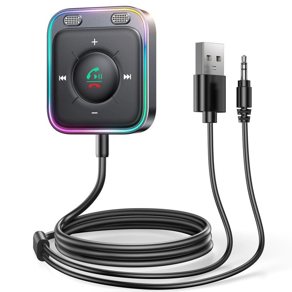 SiGN AUX Bluetooth adapter audio for bil Svart