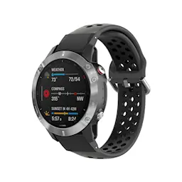 Silikonearmbånd Sport Garmin Forerunner 965 Sort