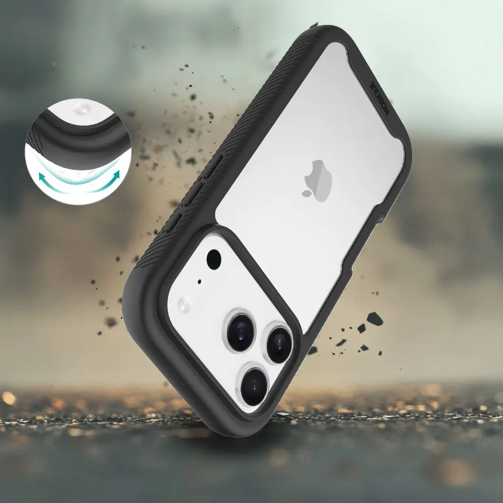 Full Protection Case iPhone 18 Pro Max Svart/transparent