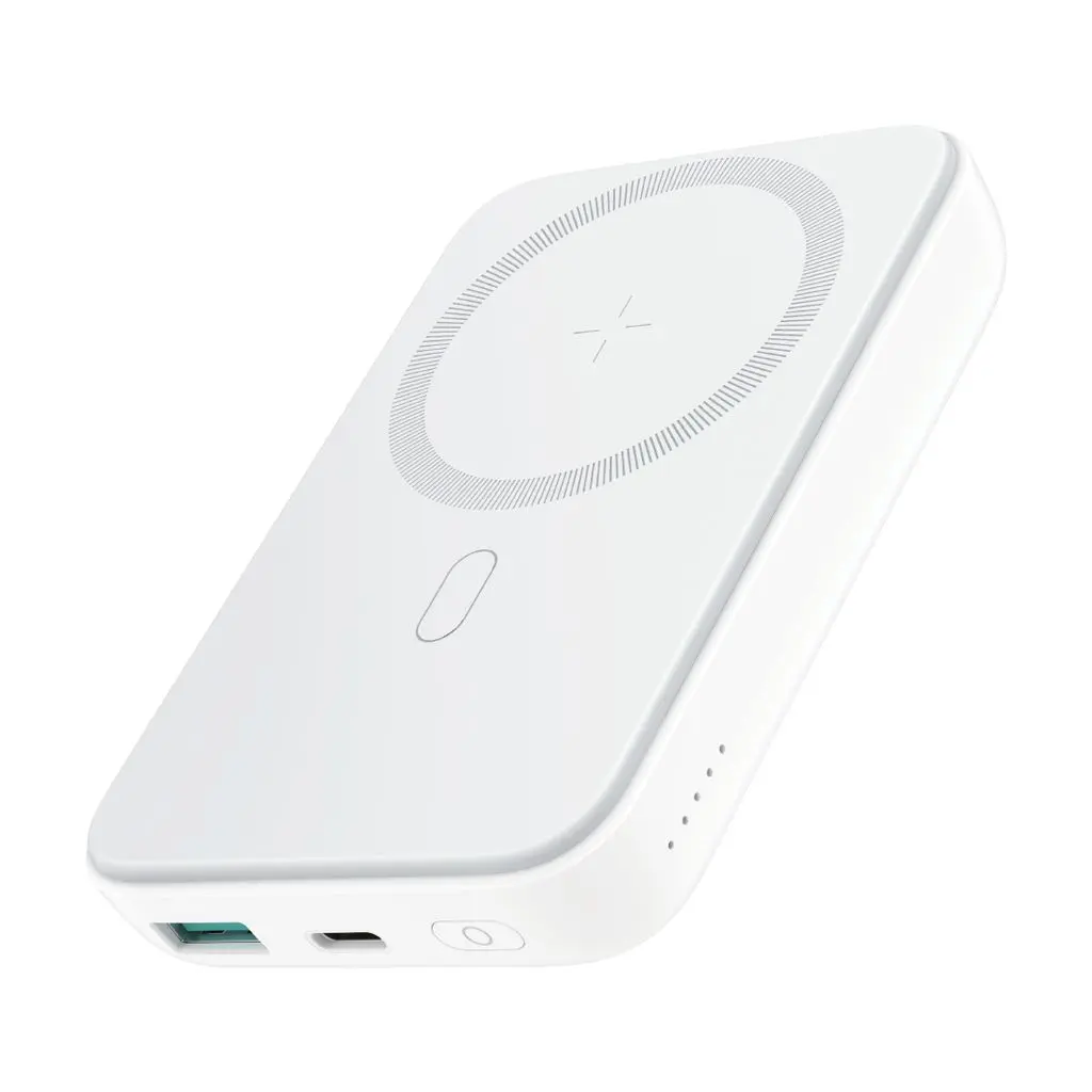 Trådløs Magnetisk Mini powerbank 10000 mAh Hvid