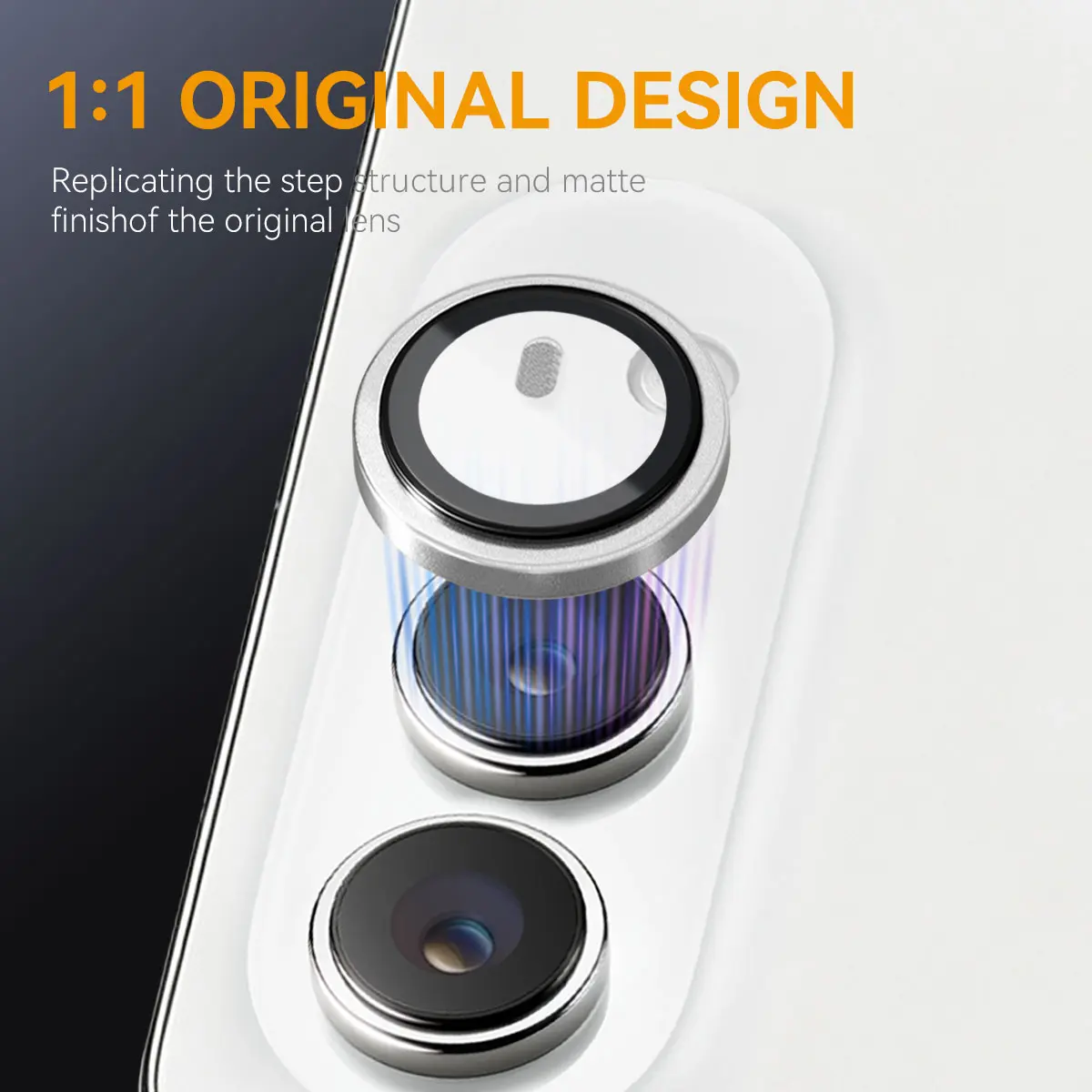Linsskydd Härdat Glas Aluminium iPhone Duo Silver