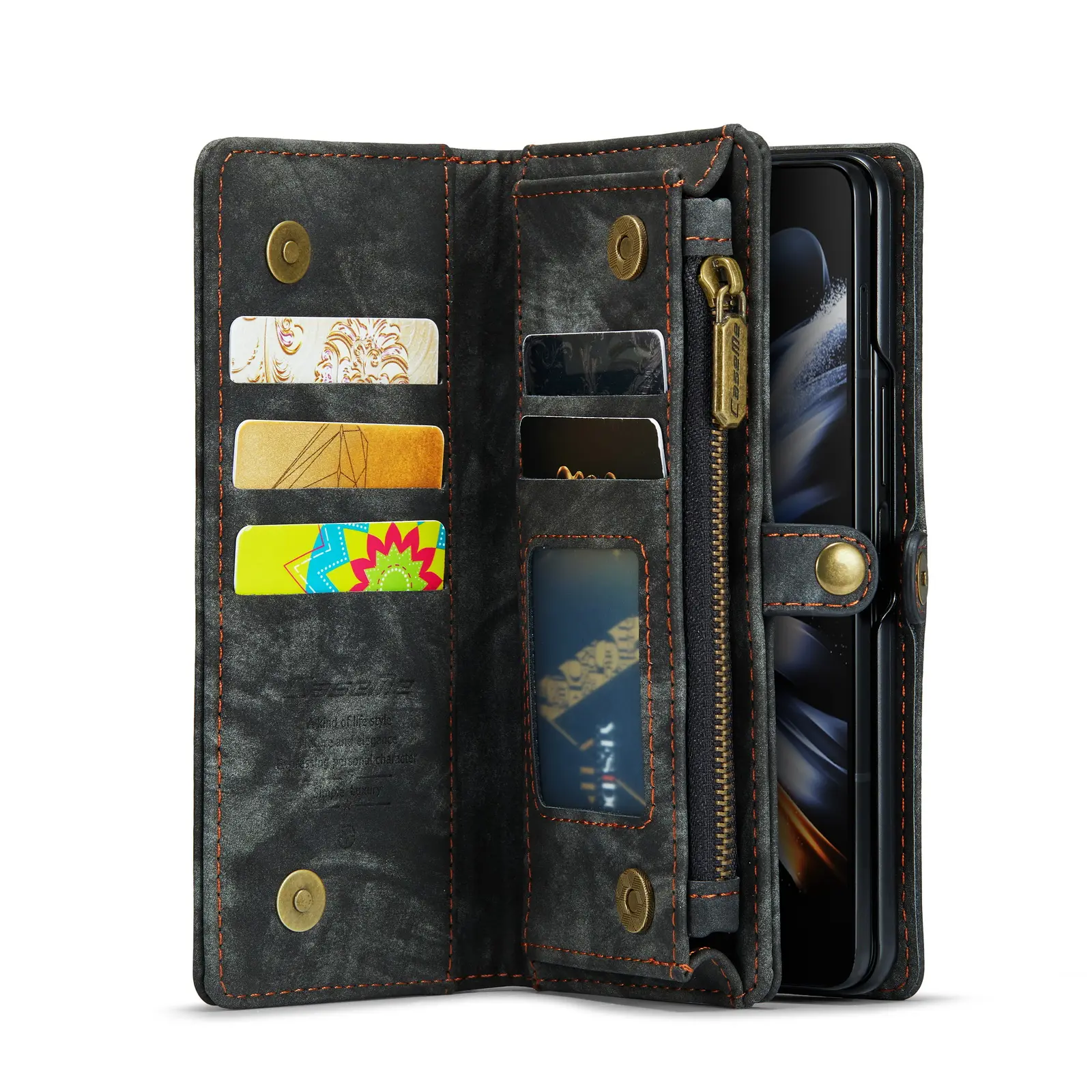Multi-slot Plånboksfodral Samsung Galaxy Z Fold 4 Grå