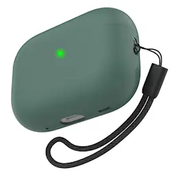 Apple AirPods Pro 2 Silikonecover med håndrem, Grøn