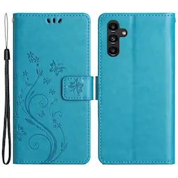 Samsung Galaxy A25 Mobiletui med sommerfugle, Blå