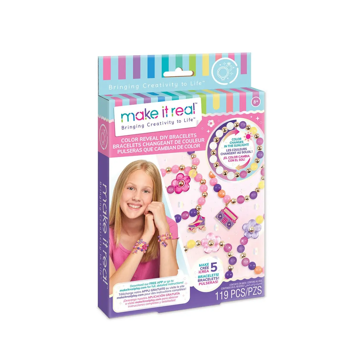 DIY armbåndssæt med farveskiftende perler