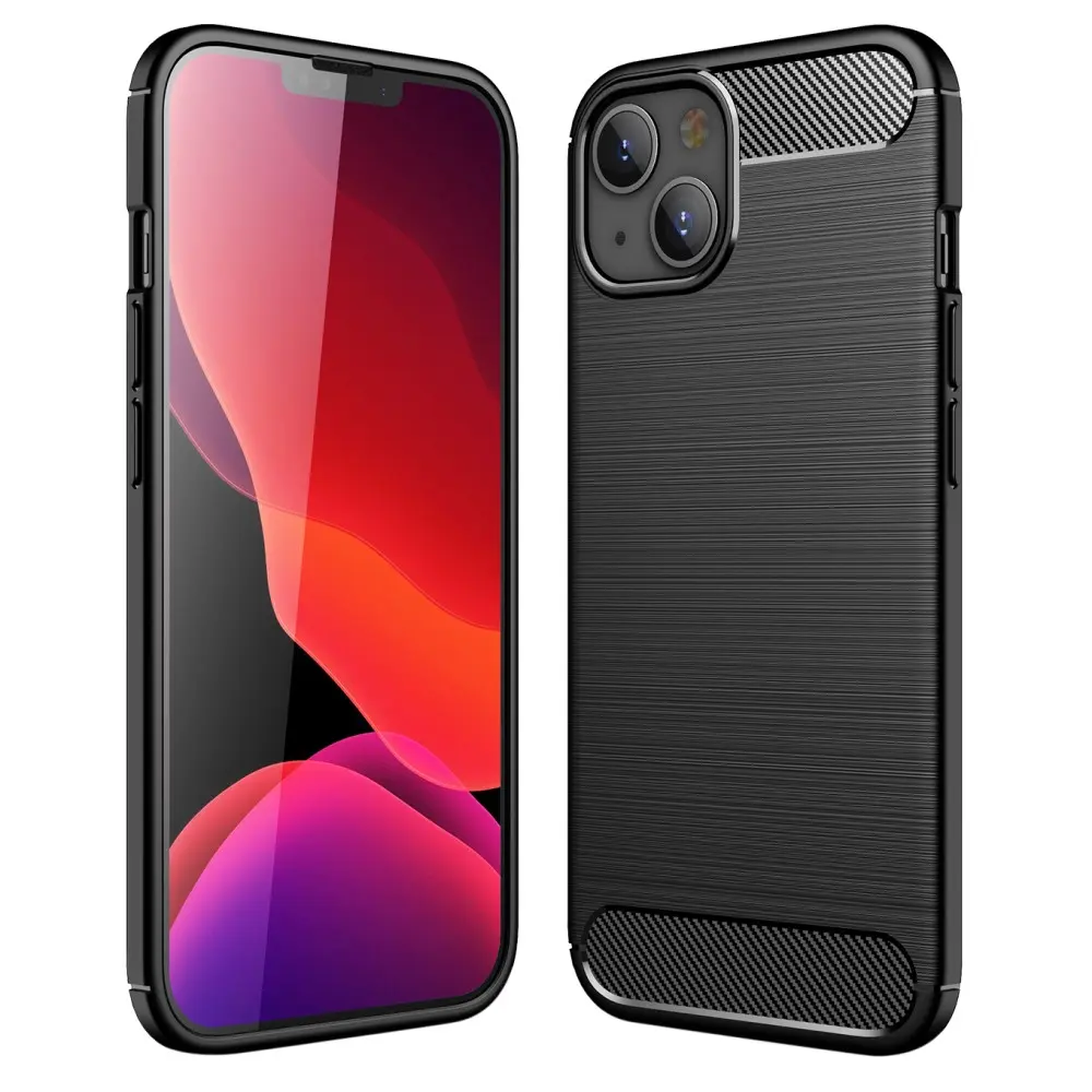 iPhone 13 Cover TPU Brushed Sort