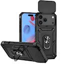 Hybridcover Ring + Kamerabeskyttelse iPhone 17 Pro Max Sort