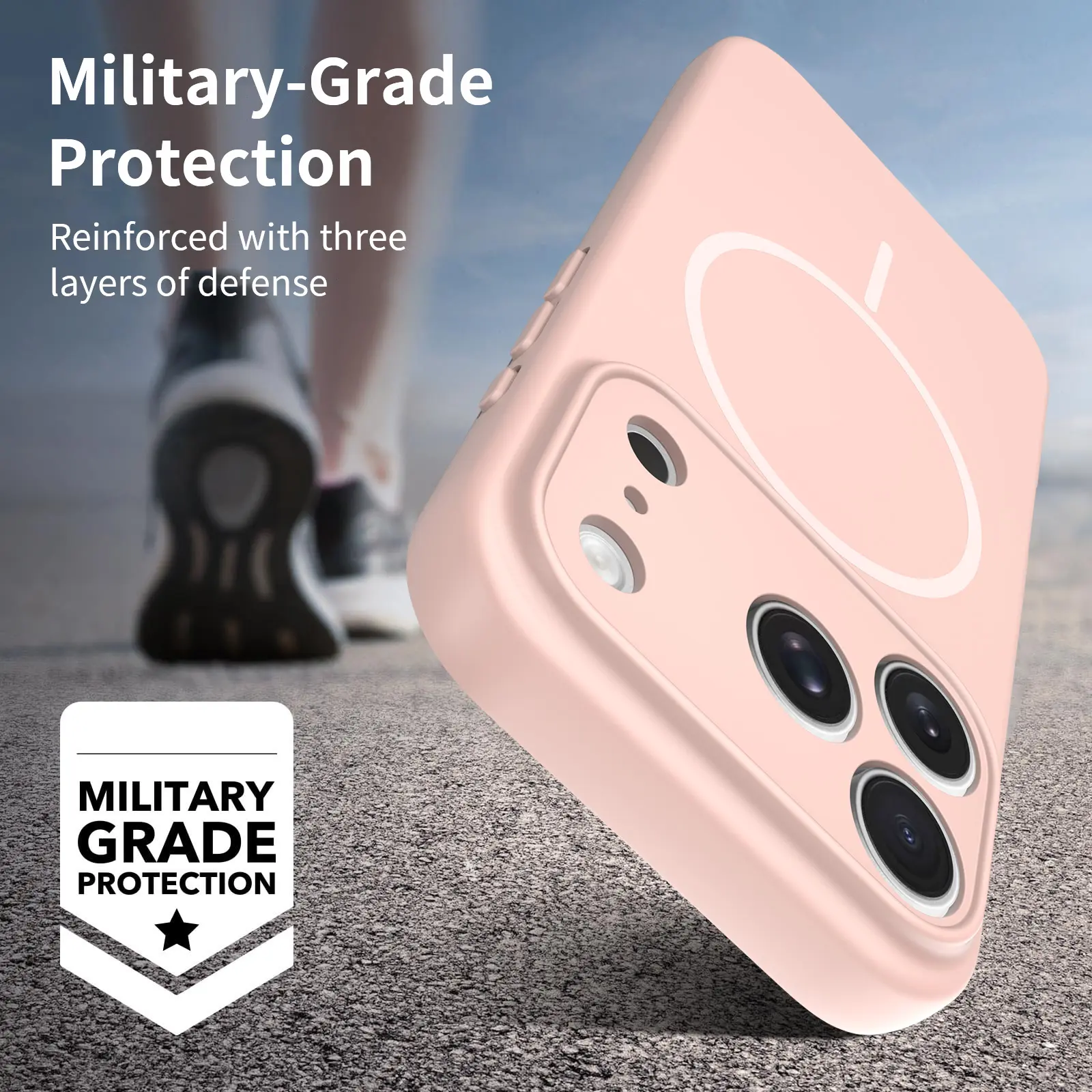 MagSafe-skal SoftArmor iPhone 18 Pro Rosa