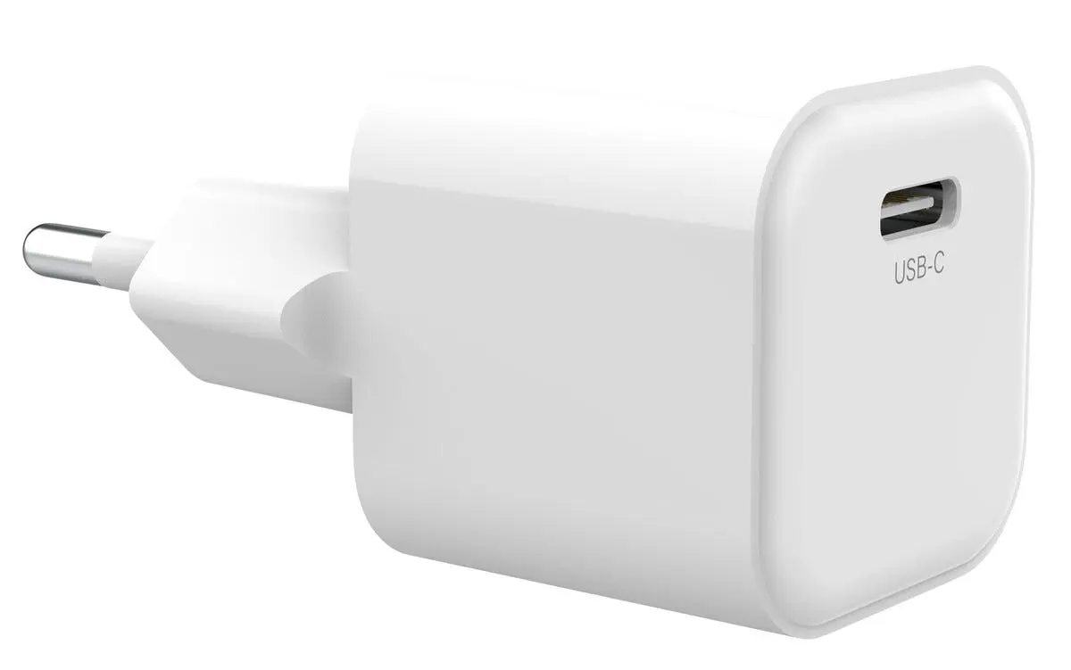 USB-C Laddare med 1m kabel 20W PD Vit