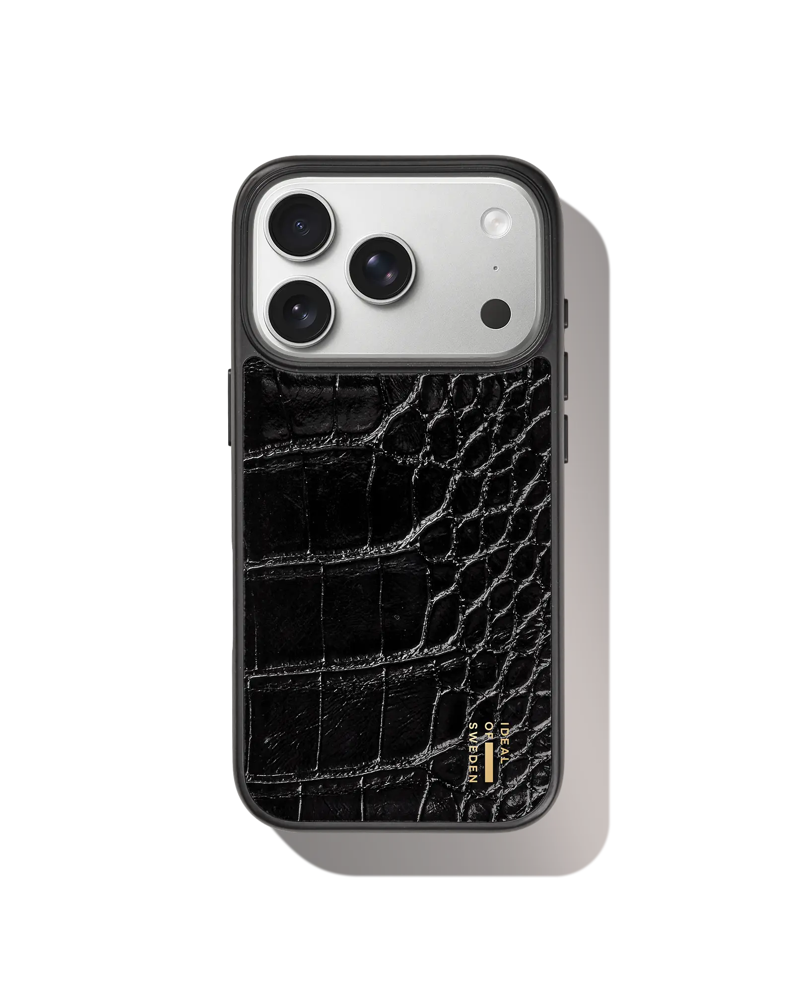 iPhone 17 Pro Max MagSafe deksel i vegansk skinn, Black Croco